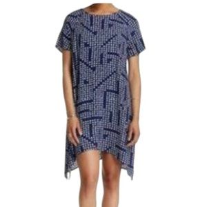 ASTR🦎THE LABEL Navy & White Women's A-Line Dress - HI Low Hemline🌵